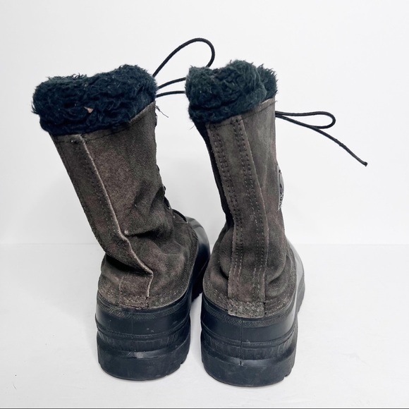 Vintage Sorel Caribou Brown Leather Snow Boots Winter Size 6 Men’s Size 8 Women main image 5